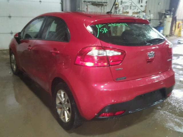 KNADN5A34C6031467 - 2012 KIA RIO EX RED photo 3