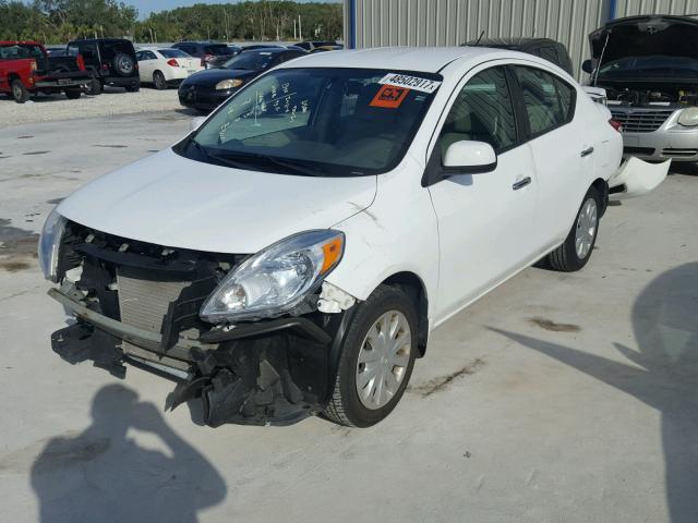 3N1CN7AP4EL835096 - 2014 NISSAN VERSA S WHITE photo 2