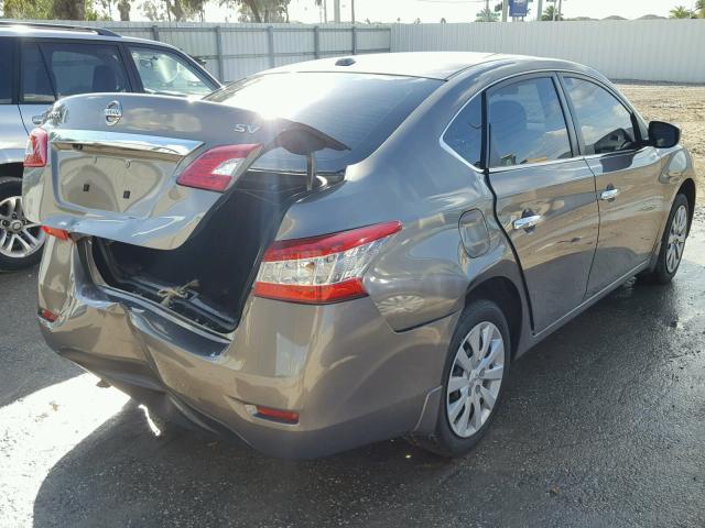 3N1AB7AP0FY296237 - 2015 NISSAN SENTRA S BROWN photo 4