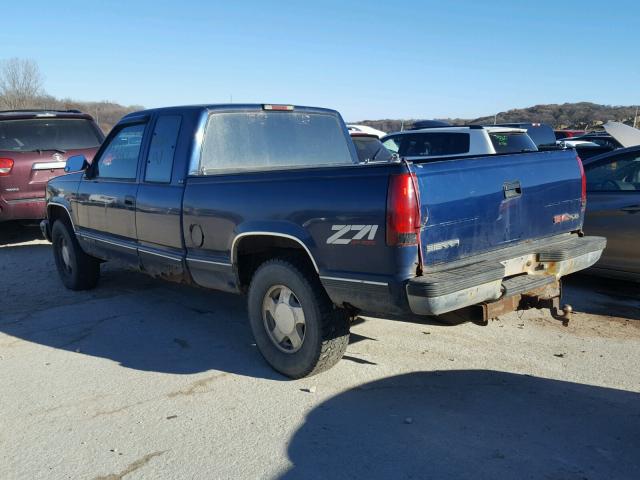 2GTEK19KXR1520640 - 1994 GMC SIERRA K15 BLUE photo 3