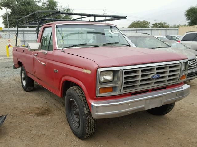 1FTHF25L2DRA06271 - 1983 FORD F250 RED photo 1