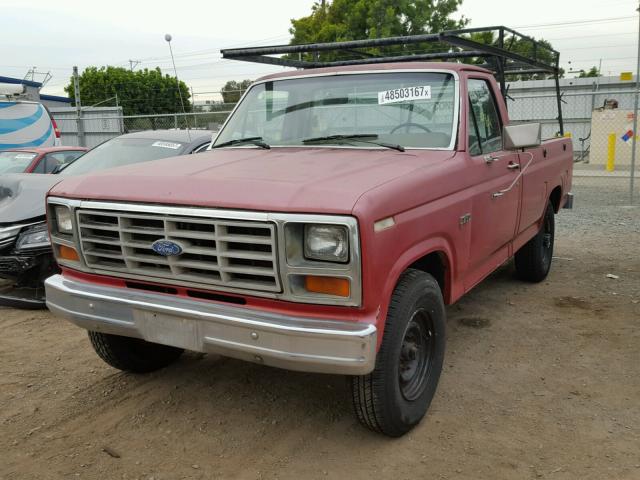 1FTHF25L2DRA06271 - 1983 FORD F250 RED photo 2