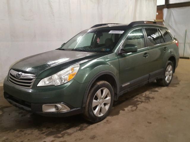 4S4BRBCC8A3330903 - 2010 SUBARU OUTBACK 2. GREEN photo 2