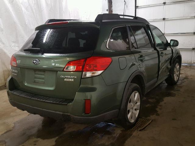 4S4BRBCC8A3330903 - 2010 SUBARU OUTBACK 2. GREEN photo 4