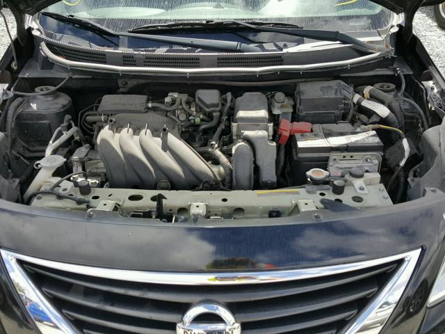 3N1CN7AP5CL828381 - 2012 NISSAN VERSA S BLACK photo 7