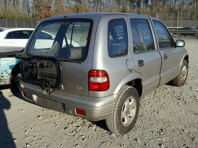 KNDJA7232Y5633616 - 2000 KIA SPORTAGE BEIGE photo 4