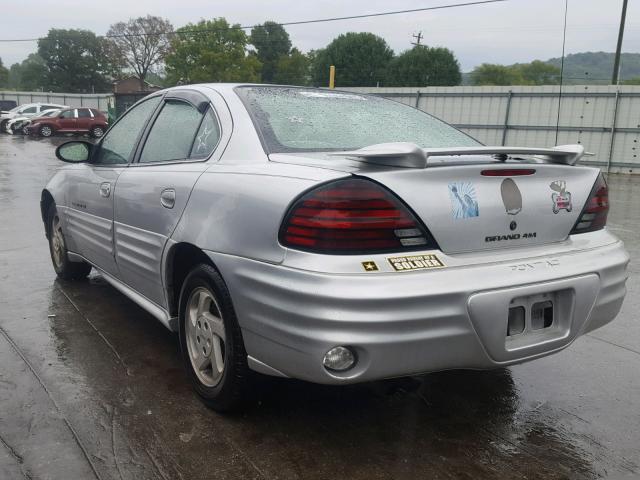 1G2NF52T01M529326 - 2001 PONTIAC GRAND AM S SILVER photo 3