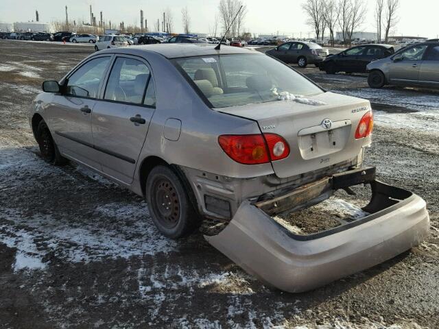 2T1BR32E63C708207 - 2003 TOYOTA COROLLA CE BEIGE photo 3