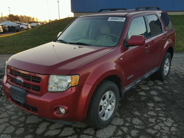 1FMCU04198KA92385 - 2008 FORD ESCAPE LIM MAROON photo 2