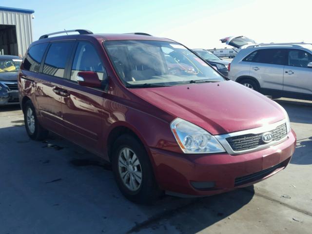 KNDMG4C76C6424040 - 2012 KIA SEDONA LX RED photo 1