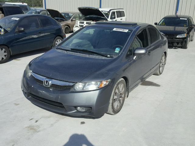 1HGFA16889L020083 - 2009 HONDA CIVIC EX GRAY photo 2