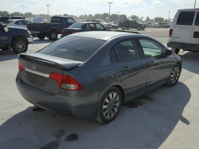 1HGFA16889L020083 - 2009 HONDA CIVIC EX GRAY photo 4