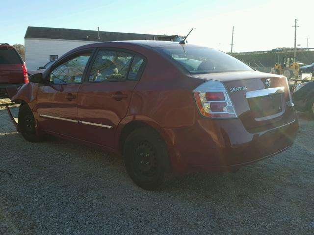 3N1AB6AP0AL652363 - 2010 NISSAN SENTRA RED photo 3