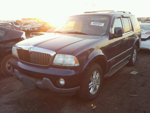 5LMEU88H94ZJ18061 - 2004 LINCOLN AVIATOR BLUE photo 2