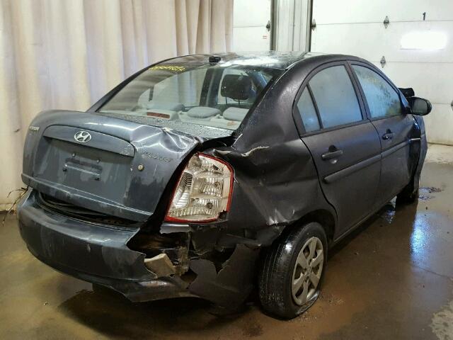 KMHCN4AC9AU501294 - 2010 HYUNDAI ACCENT GLS GRAY photo 4