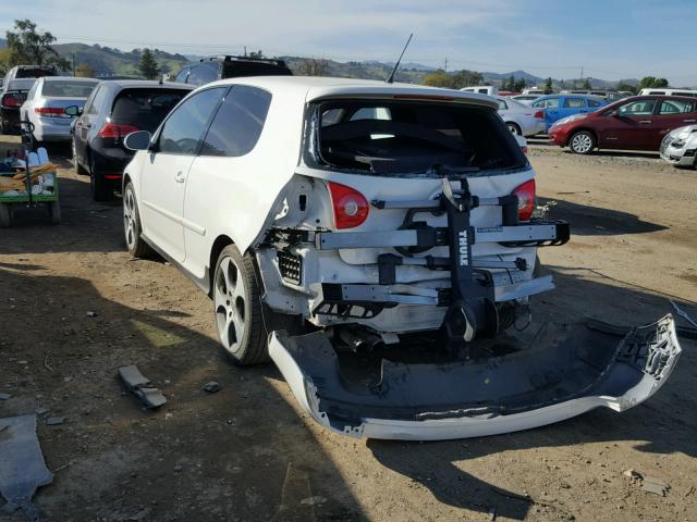 WVWEV71K67W260071 - 2007 VOLKSWAGEN NEW GTI WHITE photo 3