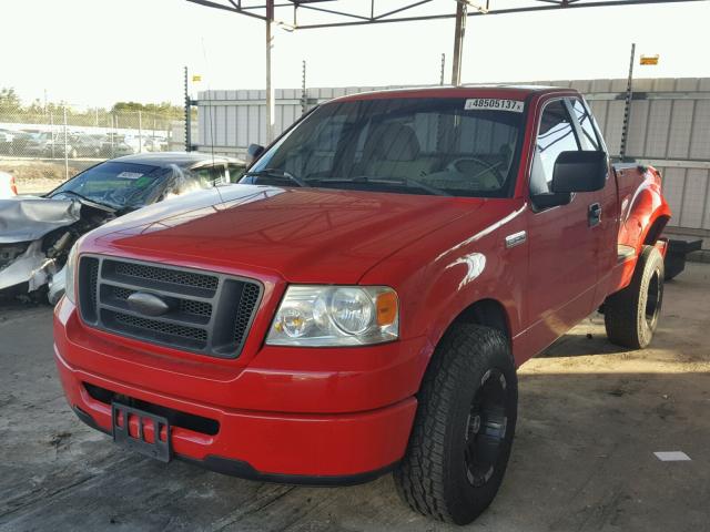 1FTRF02267KB12675 - 2007 FORD F150 RED photo 2