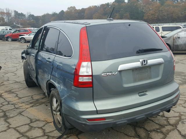 5J6RE3H74BL028097 - 2011 HONDA CR-V EXL GREEN photo 3