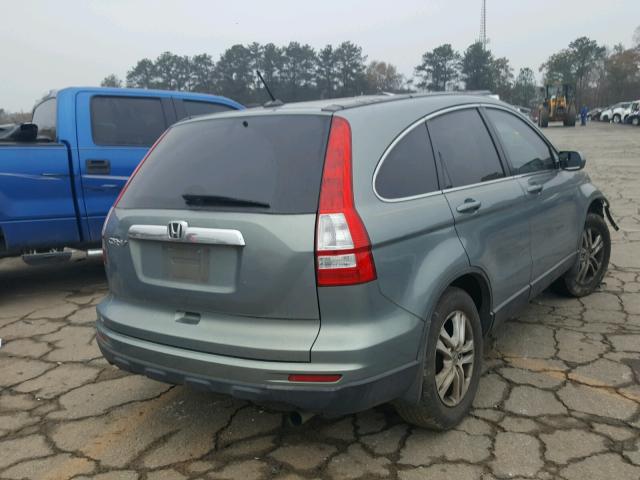 5J6RE3H74BL028097 - 2011 HONDA CR-V EXL GREEN photo 4