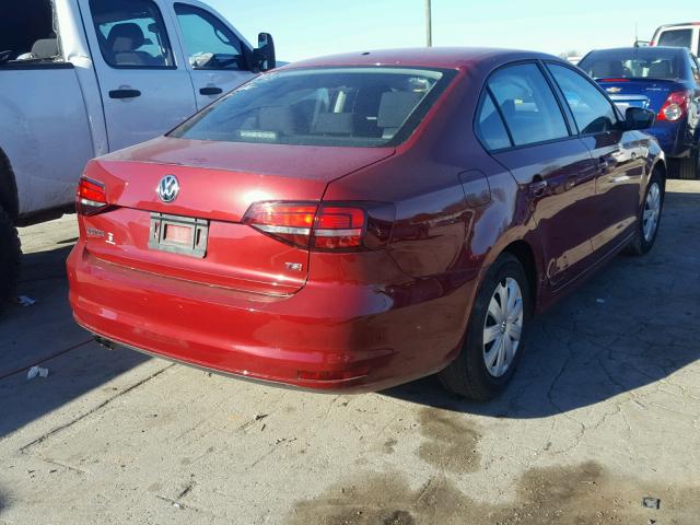 3VW267AJ3GM413123 - 2016 VOLKSWAGEN JETTA S 红色 照片 4