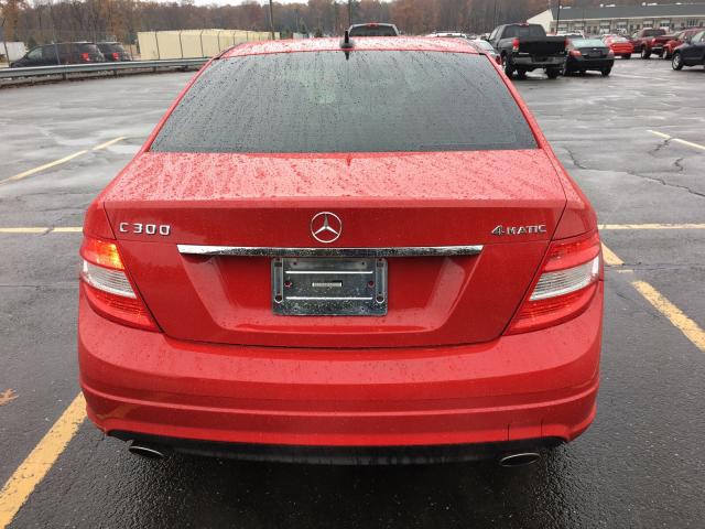 WDDGF81X88F151917 - 2008 MERCEDES-BENZ C 300 4MAT RED photo 6