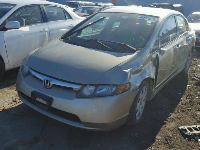 1HGFA16527L016341 - 2007 HONDA CIVIC LX GOLD photo 2