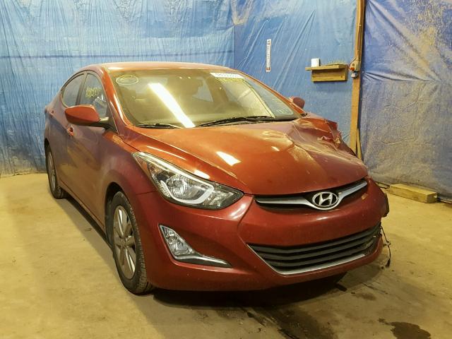 5NPDH4AE3FH639027 - 2015 HYUNDAI ELANTRA SE RED photo 1