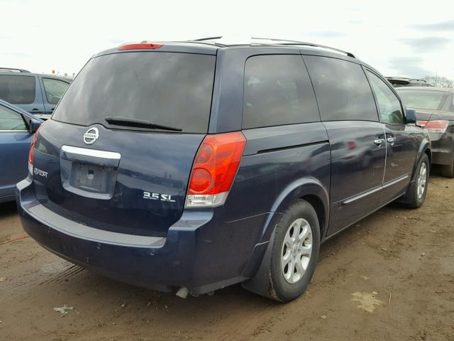 5N1BV28U47N124438 - 2007 NISSAN QUEST S BLUE photo 4