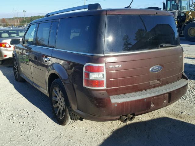 2FMDK52C29BA00590 - 2009 FORD FLEX SEL MAROON photo 3