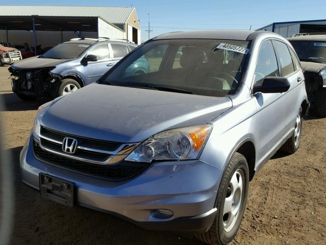 JHLRE4H32BC016428 - 2011 HONDA CR-V LX BLUE photo 2