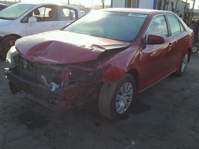 4T1BF1FK4CU586653 - 2012 TOYOTA CAMRY BASE RED photo 2