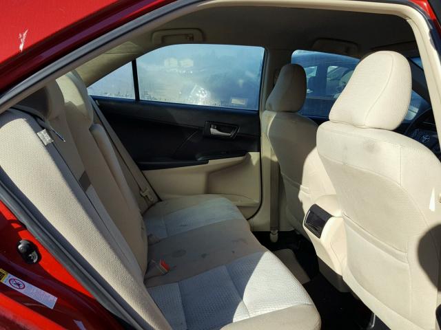 4T1BF1FK4CU586653 - 2012 TOYOTA CAMRY BASE RED photo 6