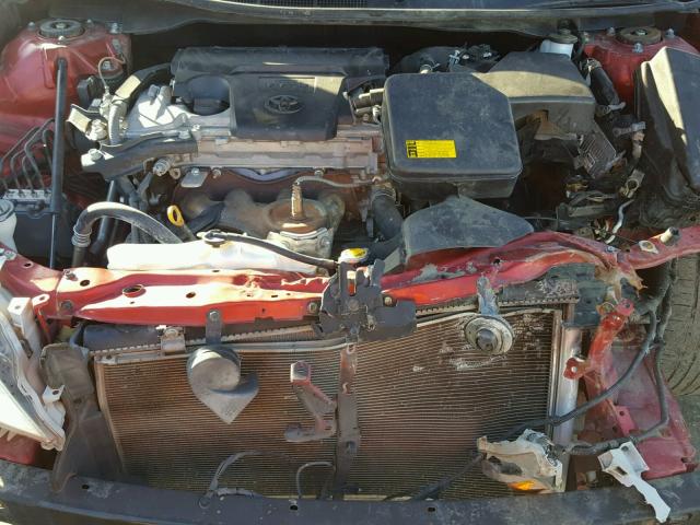 4T1BF1FK4CU586653 - 2012 TOYOTA CAMRY BASE წითელი ფოტო 7