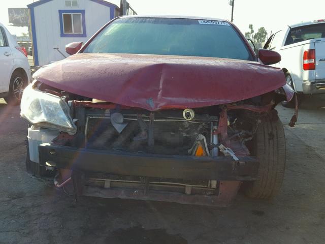 4T1BF1FK4CU586653 - 2012 TOYOTA CAMRY BASE წითელი ფოტო 9