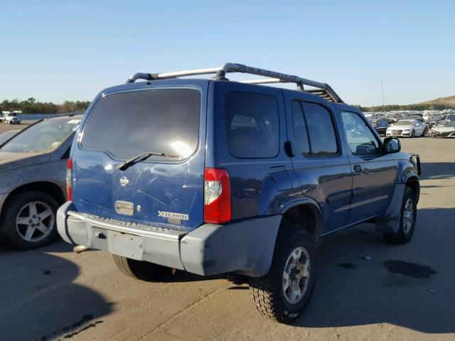 5N1ED28Y21C592920 - 2001 NISSAN XTERRA XE BLUE photo 4