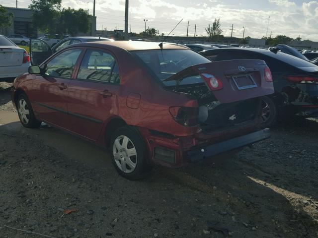 1NXBR32E47Z890266 - 2007 TOYOTA COROLLA RED photo 3