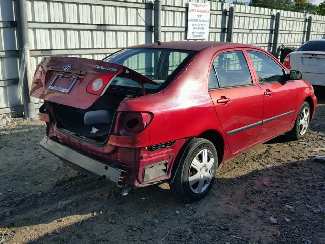 1NXBR32E47Z890266 - 2007 TOYOTA COROLLA RED photo 4