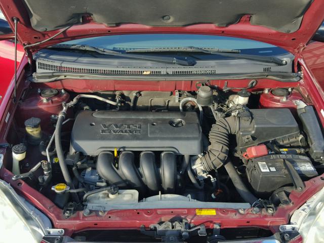 1NXBR32E47Z890266 - 2007 TOYOTA COROLLA RED photo 7