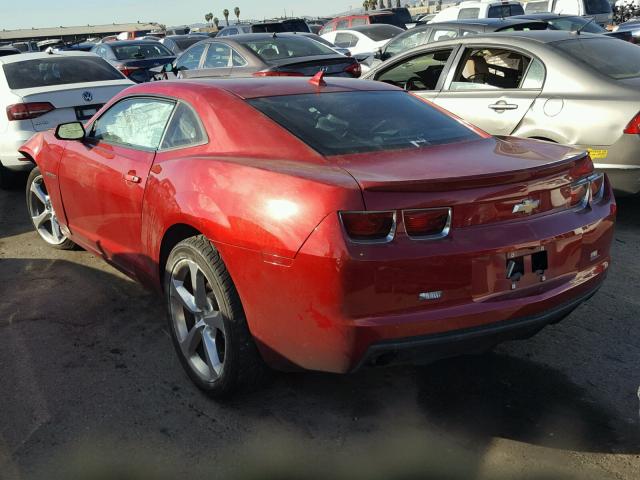 2G1FC1E36D9104622 - 2013 CHEVROLET CAMARO LT MAROON photo 3