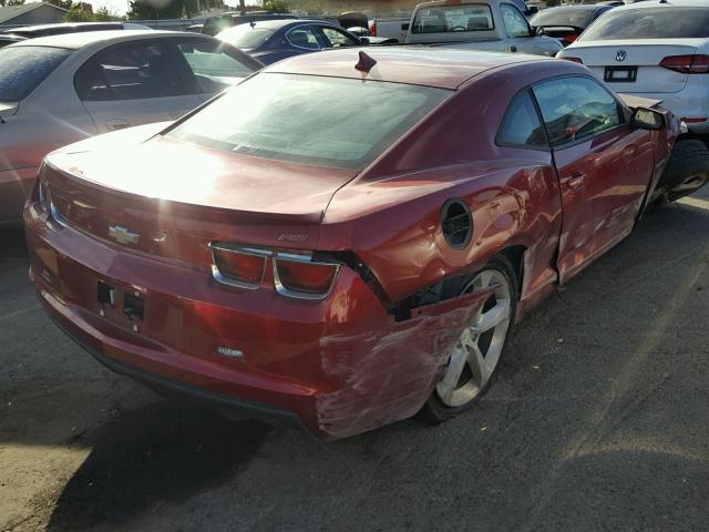 2G1FC1E36D9104622 - 2013 CHEVROLET CAMARO LT MAROON photo 4