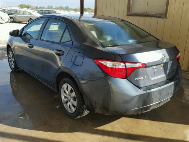 5YFBURHE5FP210190 - 2015 TOYOTA COROLLA L GRAY photo 3