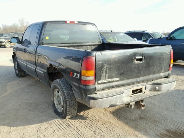 1GCEK19T1YE336483 - 2000 CHEVROLET SILVERADO BLACK photo 3