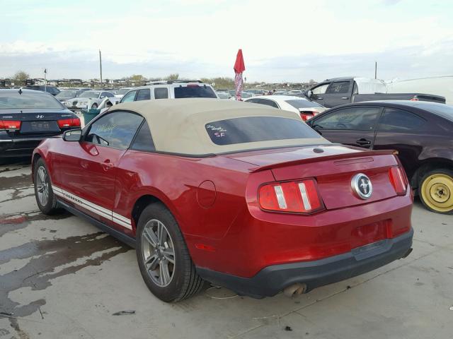 1ZVBP8EM3B5115399 - 2011 FORD MUSTANG RED photo 3