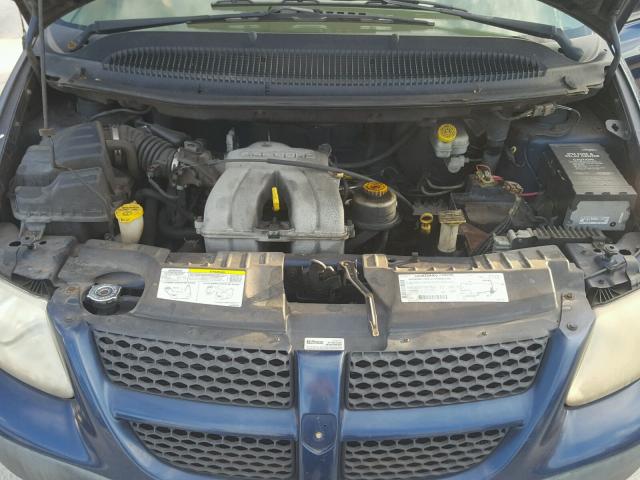 1B4GP25B42B739277 - 2002 DODGE CARAVAN SE BLUE photo 7