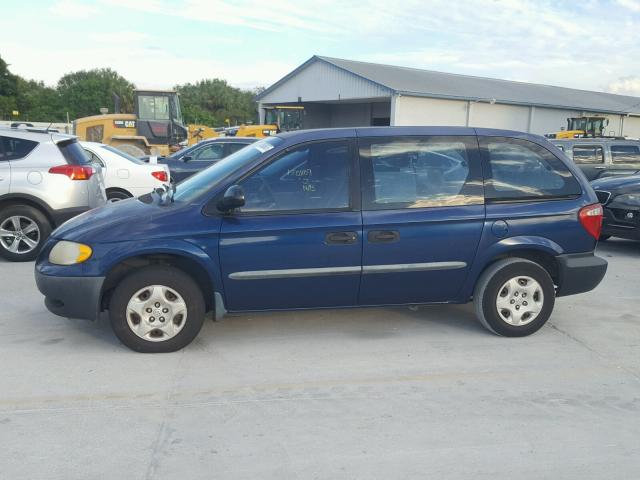 1B4GP25B42B739277 - 2002 DODGE CARAVAN SE BLUE photo 9