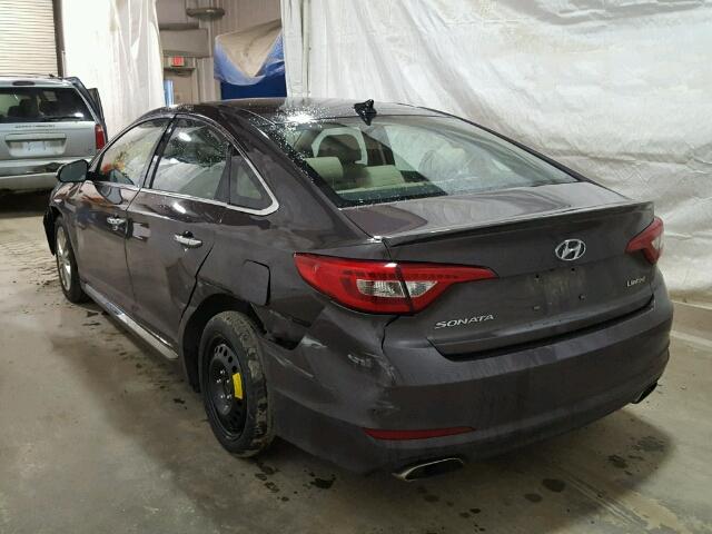 5NPE34AF8FH026509 - 2015 HYUNDAI SONATA SPO GRAY photo 3