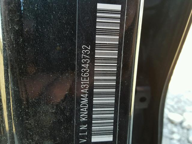 KNADM4A31E6343732 - 2014 KIA RIO LX Սև լուսանկար 10