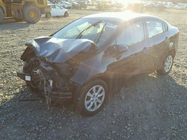 KNADM4A31E6343732 - 2014 KIA RIO LX Սև լուսանկար 2