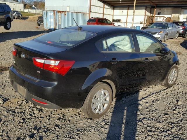 KNADM4A31E6343732 - 2014 KIA RIO LX BLACK photo 4