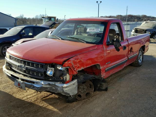 1GCEC14V4XE217427 - 1999 CHEVROLET SILVERADO RED photo 2